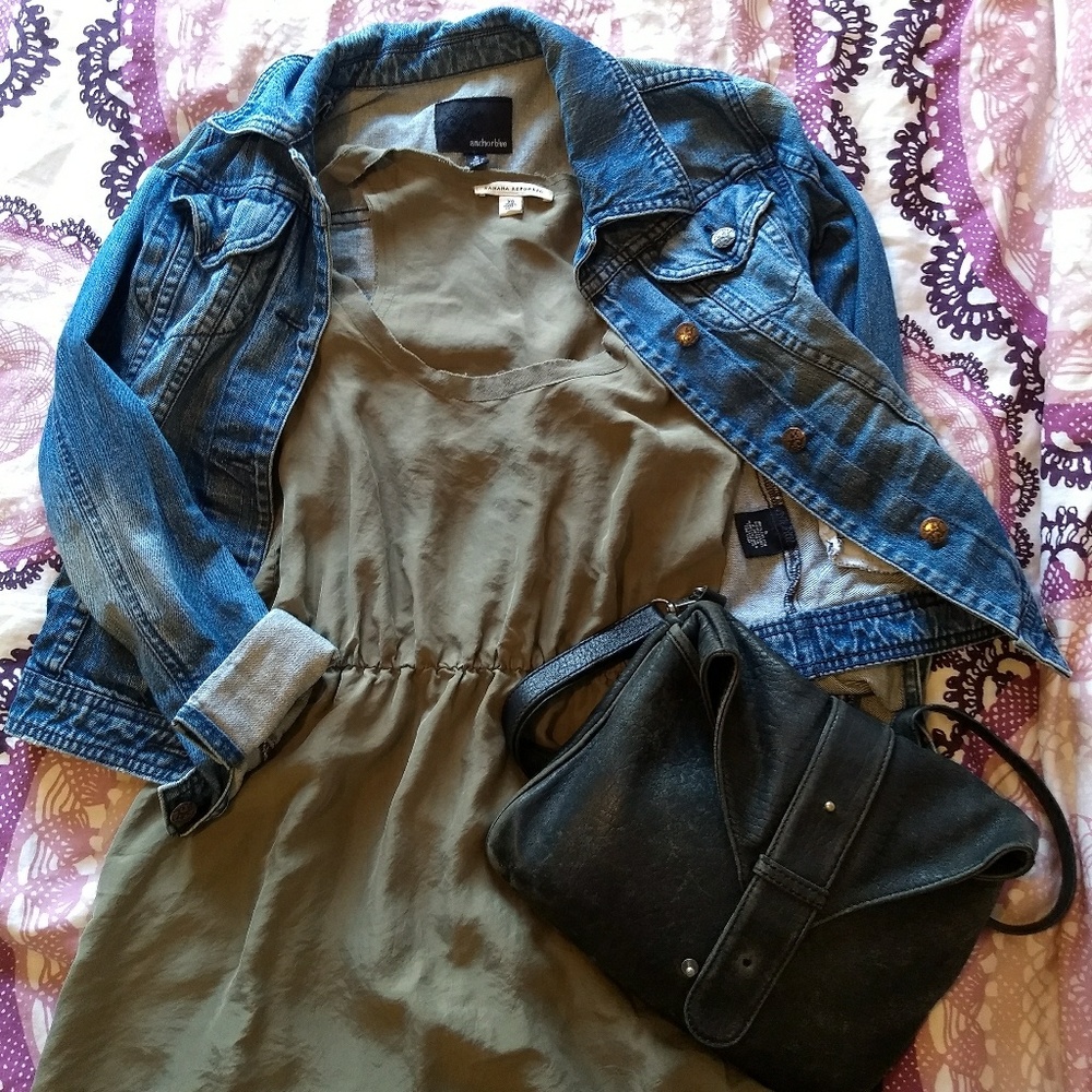 Banana Republic layered silk dress